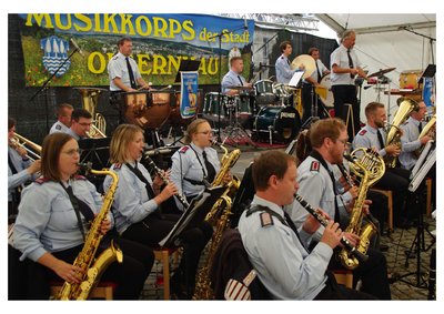Das Musikkorps zum Stadtparkkonzert am 29.08. in Olbernhau - Autor Sven Matthes (MKO)